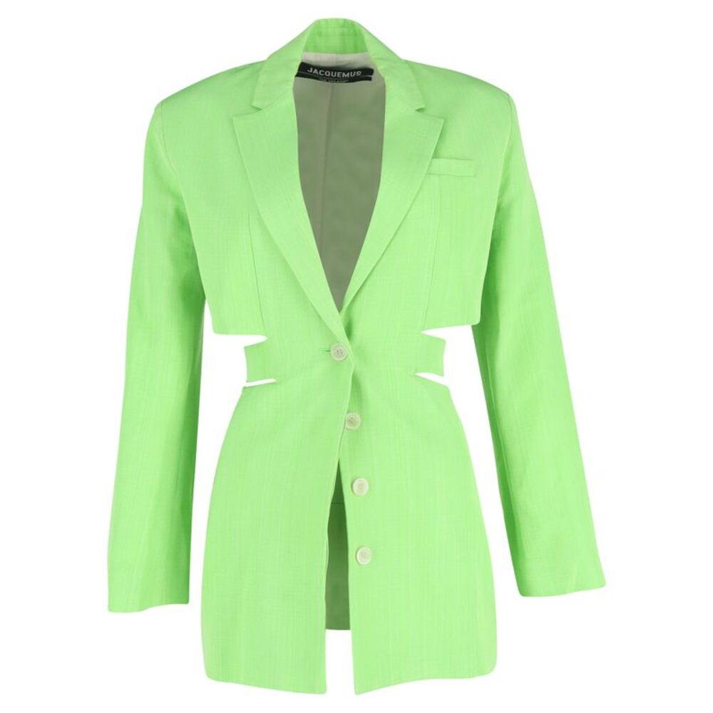 jacquemus bahia dress green Jacquemus, La Robe Bahia tie-detail minidress, Women, Green, XS, Dresses, Materialmix